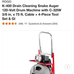 rigid drain cleanner, offer up