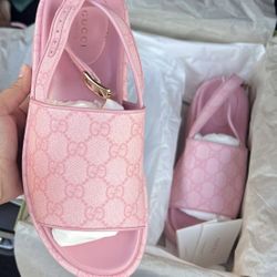 Gucci Pink Wmns Platform GG Sandal 
