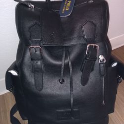 Leather Polo Ralph Lauren Backpack 