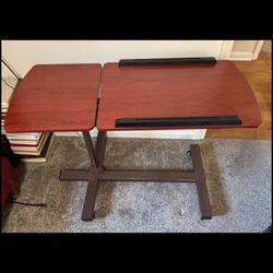 Overbed Table 360 Degree Swivel 50 degree Two way Tilt