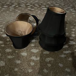 Five Lampshades 4 Inches Tall , Approx 4 Inches 3/4 Inches Base