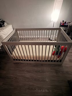 Light Grey Crib For Sale