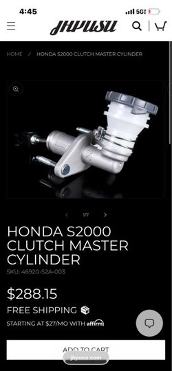 S2000 OEM Clutch Master Cylinder