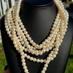 Vintage Antique Jewelry 14k solid yellow gold three lane pearl diamond ruby 2.30CTW necklace chain 42.00" 9.00mm width 396.9g