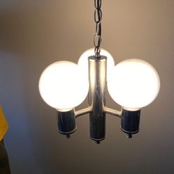 VINTAGE '60's MID-CENTURY MODERN ATOMIC - TRIPLE GLOBE HANGING LAMP.  