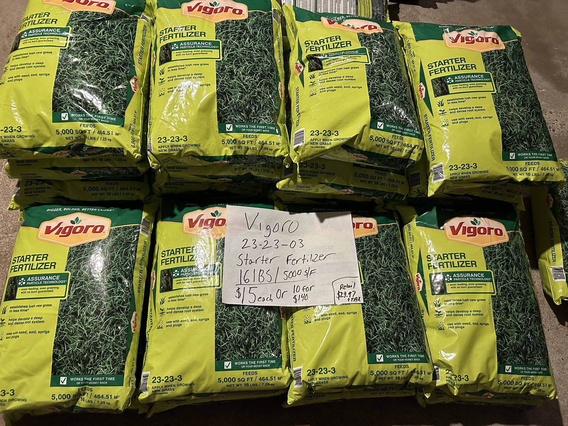 Vigoro-23-23-3 Starter fertilizer For lawns (5,000 S/f) 16 lbs