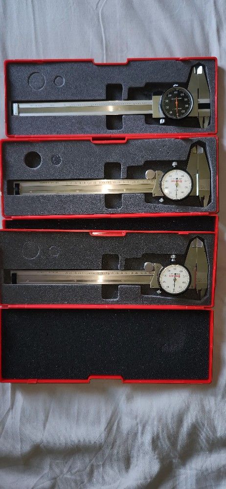 Starrett Semi-NEW ONE 0-6" .001 DIAL CALIPER W/CASE STARRETT