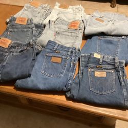 Levis And Wranglers and more sizes