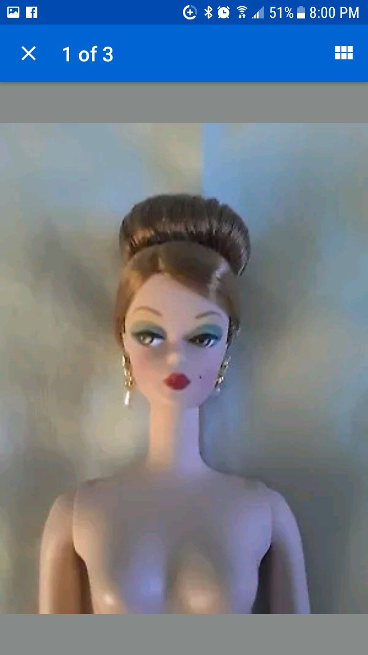 SILKSTONE BARBIE RAVISHING IN ROUGE NUDE DOLL MINT