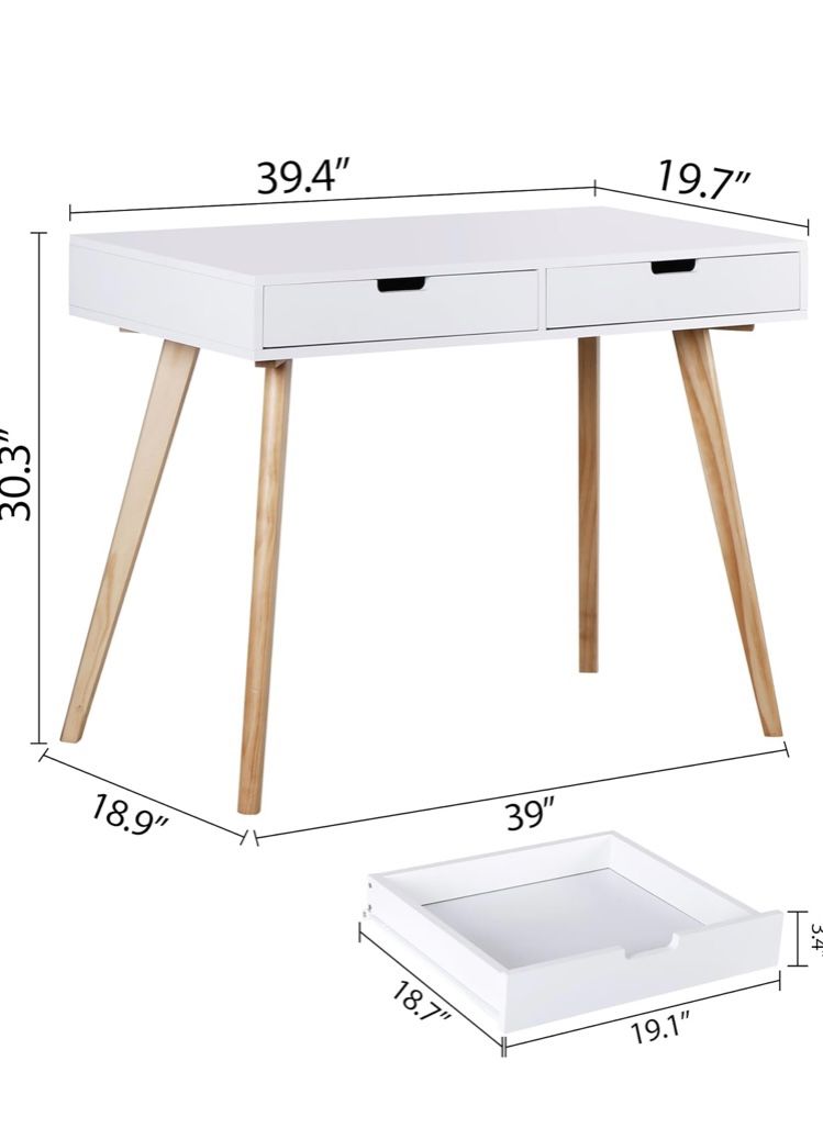 Desk White Vanity 