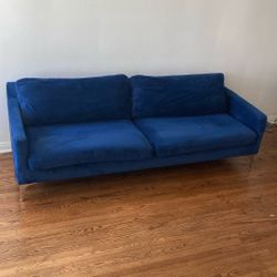 Blue Velvet Couch