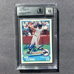 1988 Score Young Superstars 1 #25 Will Clark w/ on card auto.Negotiable