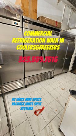 HVAC/Refrigeration Walk in cooler walk in freezer Commercial refrigerators Commercial freezers Commercial reach ins Commercial sandwich prep table Tru