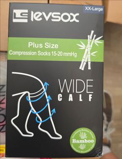 Ĺevsox COMPRESSION SOCKS WIDE CALF SIZE XXL