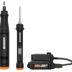 Worx Maker X Power Share Kit Witn Rotary Tool And Soldering Iron With Charger 2 20 Volt Battery's And Charger And Storage Bag