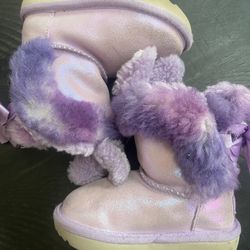 UGG Little Girls PURPLE PAZ BUNNY EARS Winter Boots Toddler TD Size 7