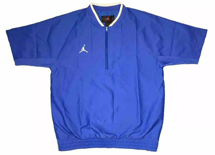 Nike Jordan Coaches 1/2 Zip Pull Over Short Sleeve Jacket Men's Size Medium Authentic New 