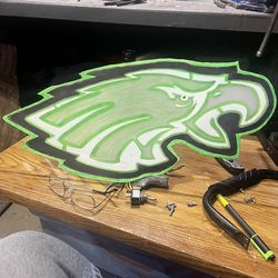 Hand painted Philadelphia eagles Logo