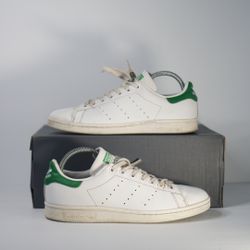 Adidas Stan Smith - White/Green, Size 9
