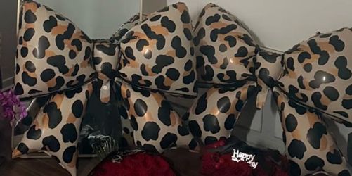 Leopard party Bow Balloon