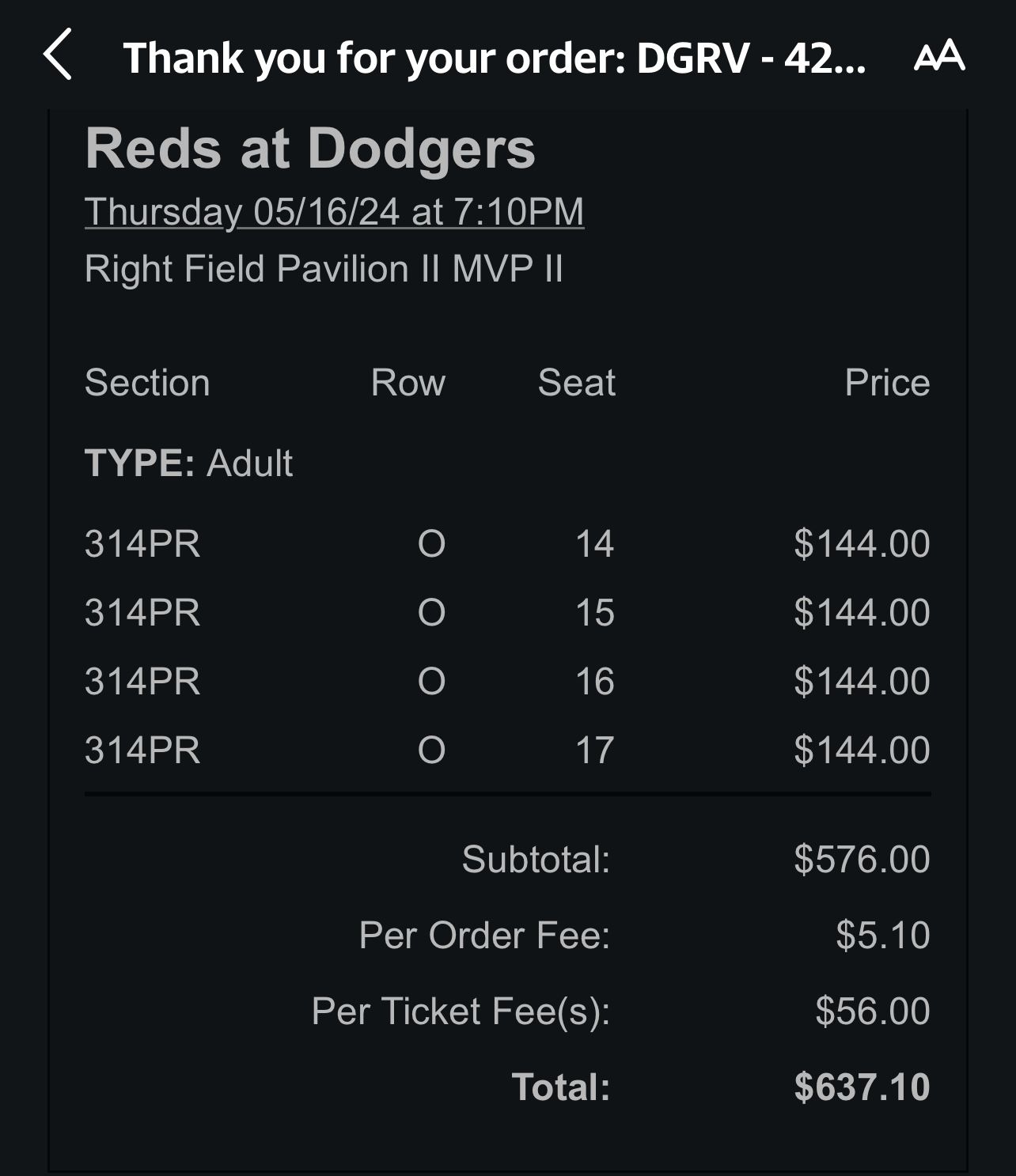 Shohei Ohtani Bobblehead Night Tickets (4)!!!