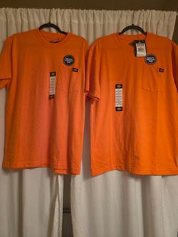 2 Medium/Fits like large work shirts (NWT) & safety vest– Set of 2