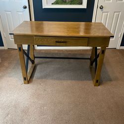 Adjustable height desk , wood construction