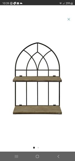 Wood and Iron Cathedral Shelf