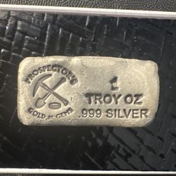 #148 1 oz .999 Fine Silver Hand Poured Bar – Prospector’s Gold & Gems – Unique Collectible Bullion
