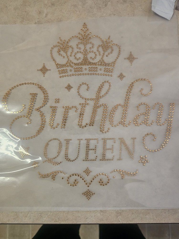 Birthday Queen Rhinestone Transfer