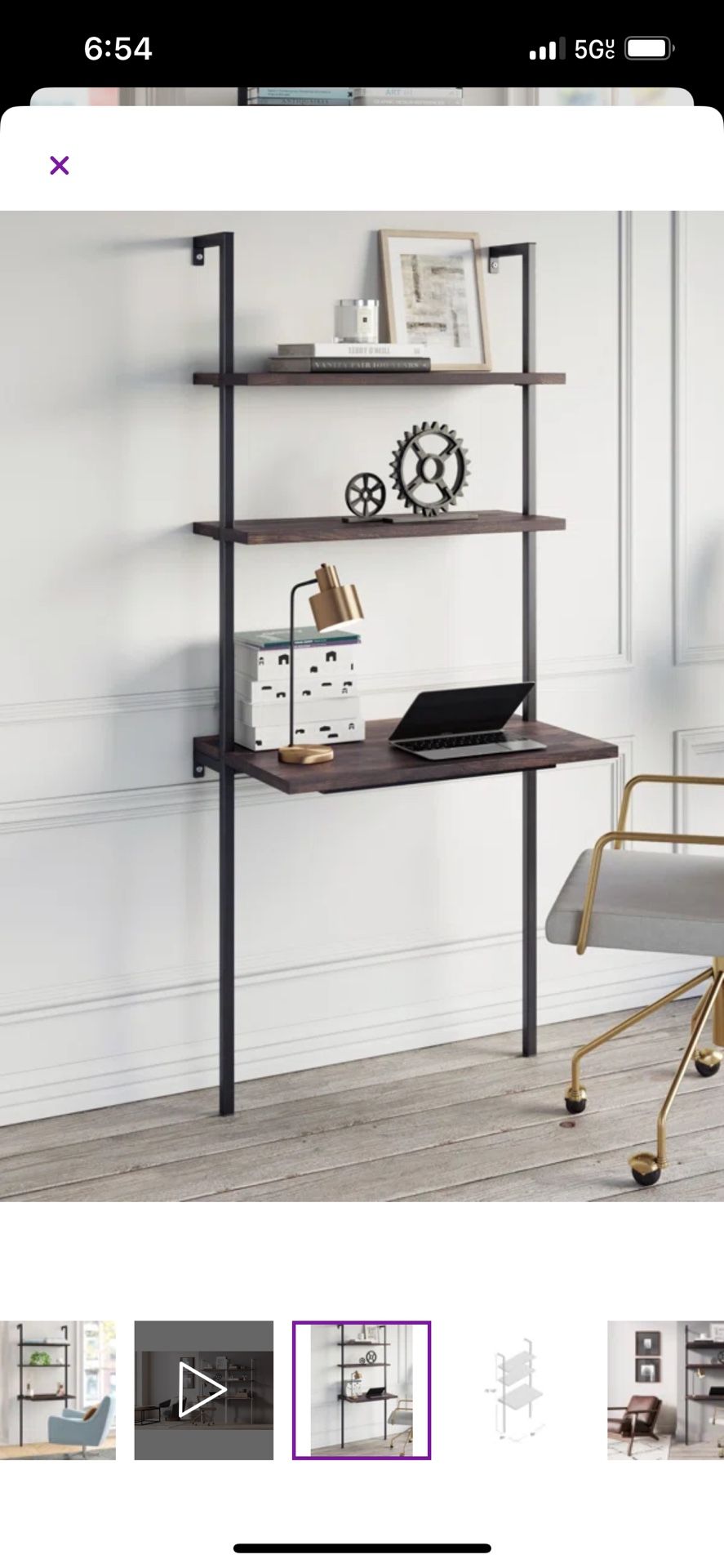 Ladder Desk with Shelves (2 available) 