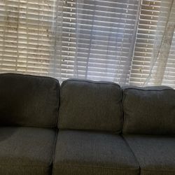 Furniture Dark Grey One Piece Sectional 