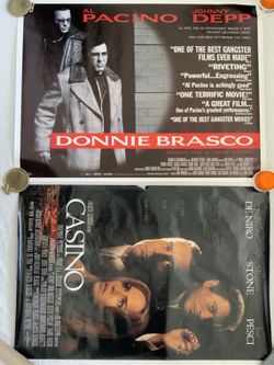 Vintage Donnie Brasco UK Quad Poster / Vintage Casino Poster (2 Poster Bundle)
