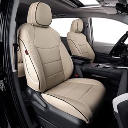 EKR Full Set Seat Covers for 2021–2026 Toyota Sienna – Beige Leatherette