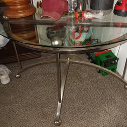 Glass Metal Table 