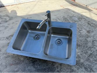 Stainless steel Sink with Faucet