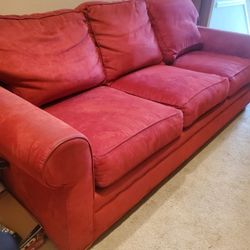 Red Couch High End With Fabric Protection