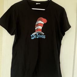 New - Black Dr Seuss tshirt size L 