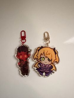 Karlach and Fischl keychain