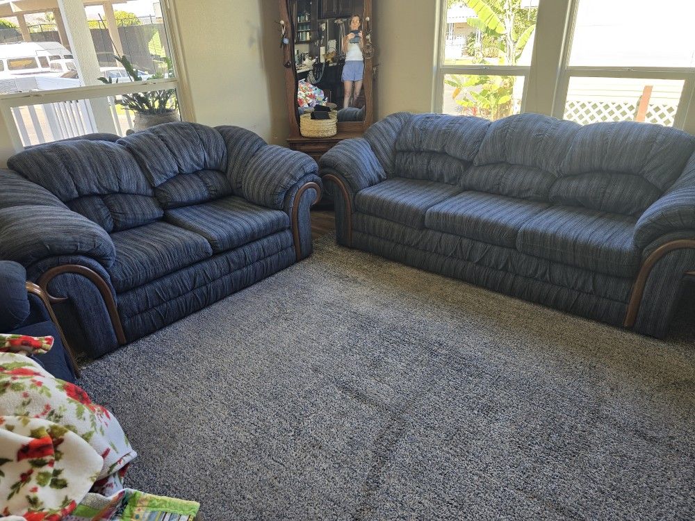 **FREE** Sofa & Love Seat Blue