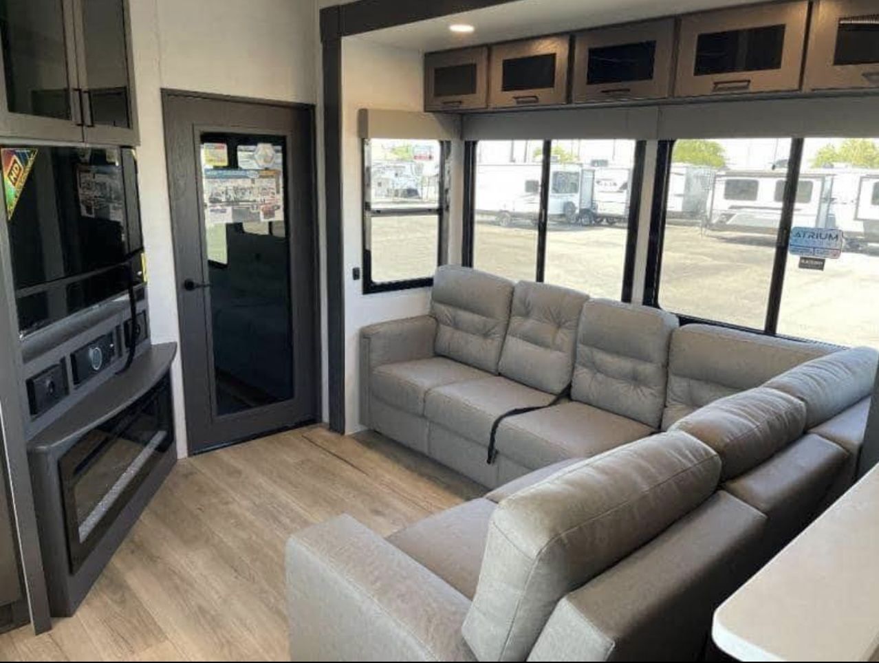Toy Hauler Sectional Sofa - Fold out bed
