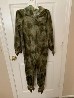 Hooded Zip- up Dinosaur Costume size M 8