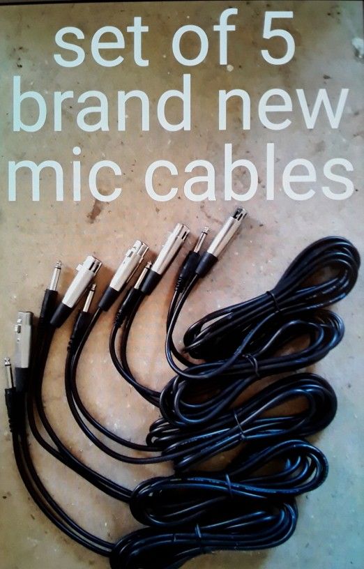 $15 Each 5 For $50, Brand New Mic Cables