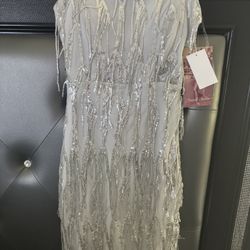 Vestido Plateado