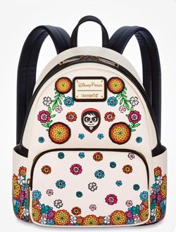Loungefly Coco Backpack with Disney Dia De Loes Muertos Coco Ears