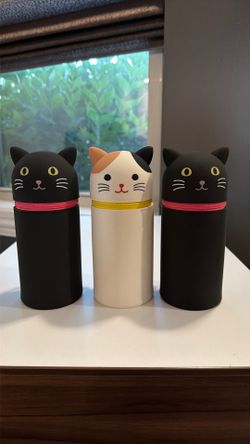 3 kitty pencil cases