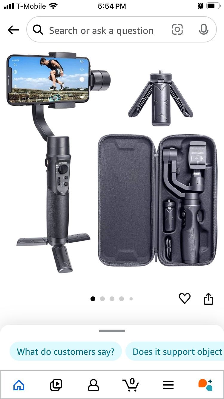 Hohem iSteady Mobile+ 3-Axis Gimbal Stabilizer for iPhone 14/13/12/11/mini/Plus/Pro/Max & Android