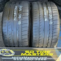 2 USED TIRES 265/35ZR18 MICHELIN PILOT SPORT N3 Both Installed and Balanced $140 ($70 each) 