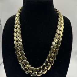 14k Gold Plated 22mm 24” 580+ Gram Handmade Miami Cuban Link