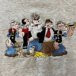  Vintage Embroidered Popeye Crewneck  